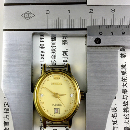 Manuel mécanique Lady Watch imitation diamant clou 17 juifs calendrier simple @ 6