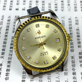 37mm Dandong Peacock Manual Mechanical Watch 33 Jews Golden Dial Single Calendar