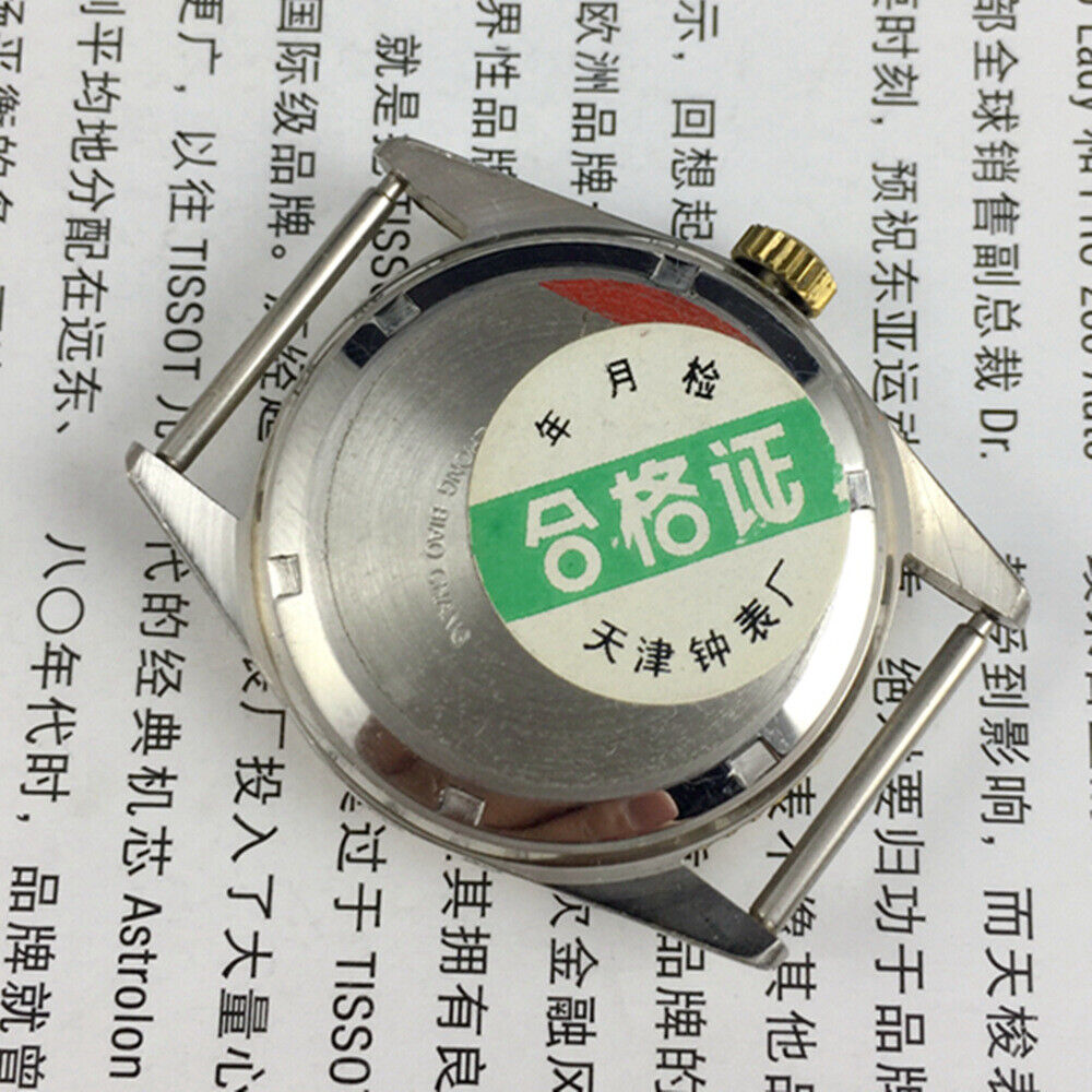 36mm Tianjin ladies watch with golden round case and elegant band for sophisticated style.