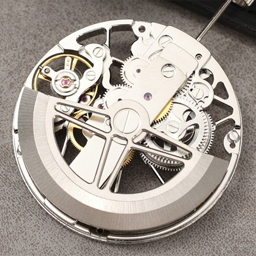 Mouvement mécanique automatique à 2 aiguilles Dandong 8306 creux en argent fabriqué en Chine