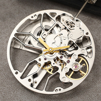 Mouvement mécanique automatique à 2 aiguilles Dandong 8306 creux en argent fabriqué en Chine