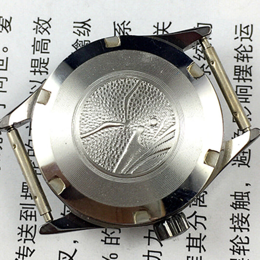 Elegant 26mm Seagull ladies watch with black round case, golden nail markers, and manual mechanical movement.