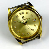 36mm China Donglang Manual Mechanical Watch 17 Jews Golden Dial Single Calendar