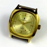 34mm China Kongque Steel Manual Mechanical Watch 17 Jews Golden Dial Golden Nail