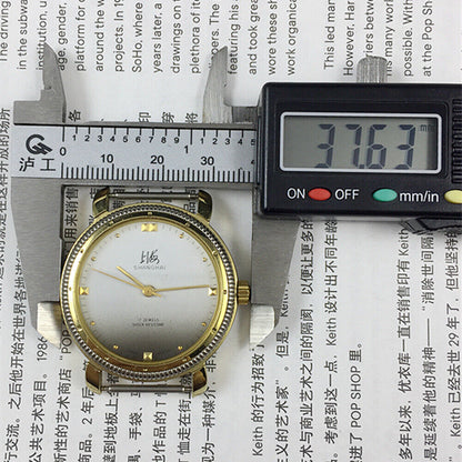Shanghai Factory Made Manual Mechanical Watch Golden Nail Gradient Grey Dial