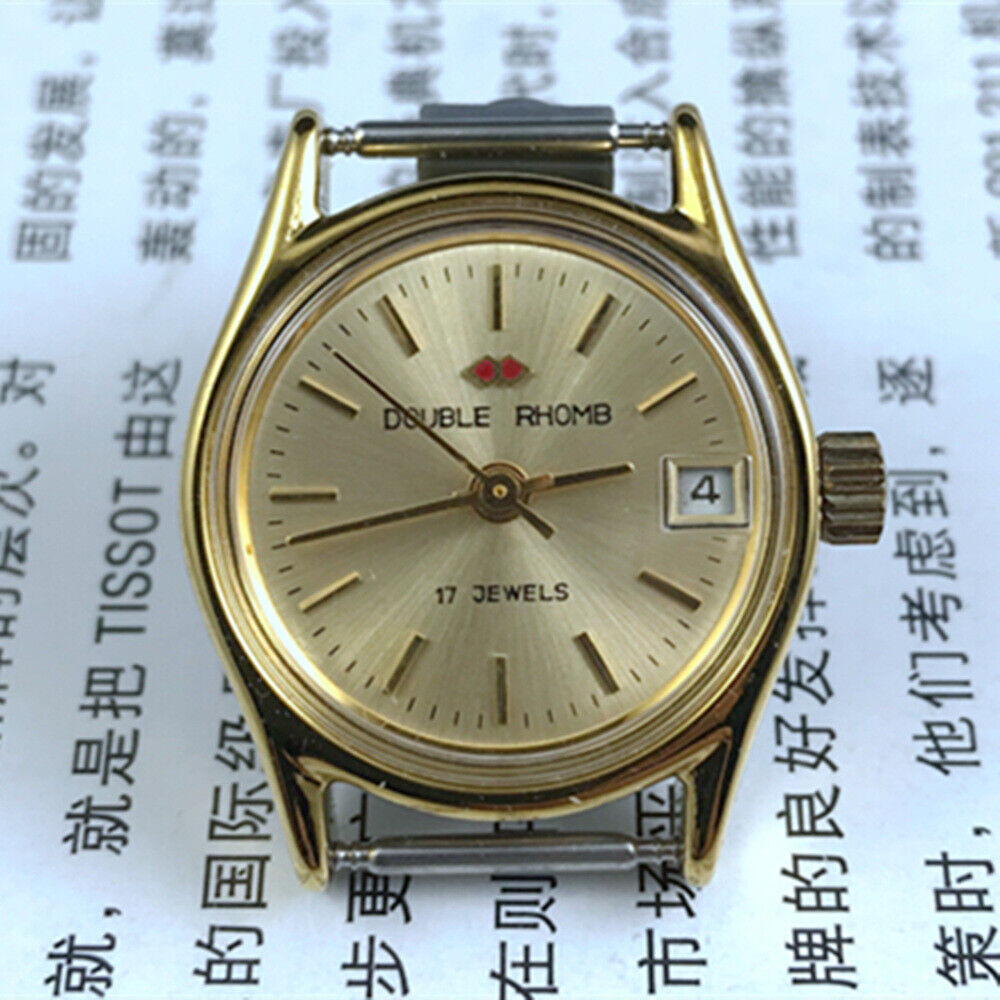 Double Rhomb golden nail lady watch featuring manual mechanical movement and single calendar in an elegant case by Double Rhomb.
