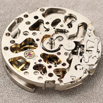 China Made Dandong Silver Hollow Automatic Mechanical Movement with Second Stop