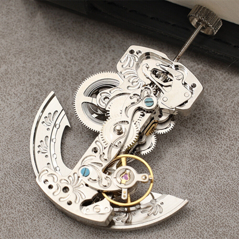 Silver hollow rectangle watch accessory by Asian Dandong showcasing automatic mechanical movement and elegant design.