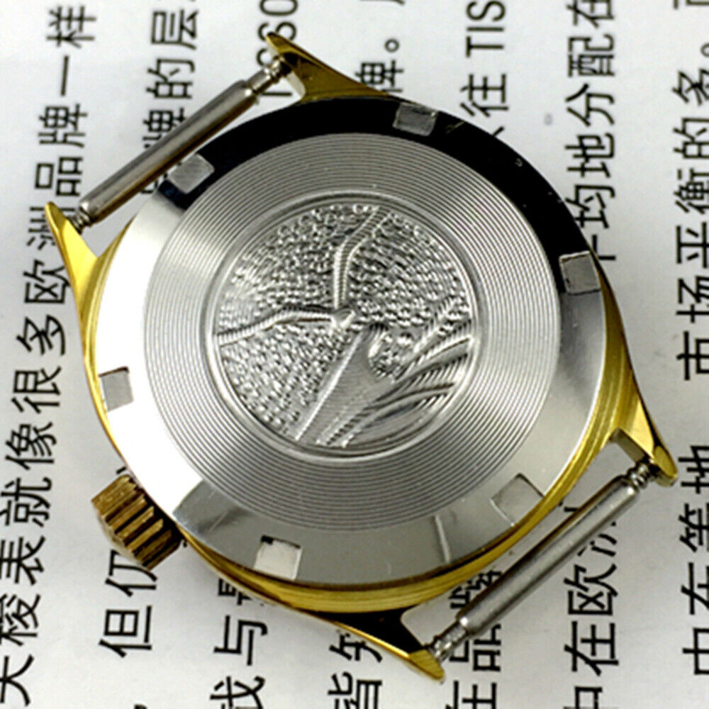 27mm square gold lady watch by Tianjin Seagull with manual mechanical movement, elegant and stylish accessory