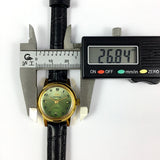 Round Case 3 Hands Green Background Zhufeng Manual Mechanical Ladies Watch
