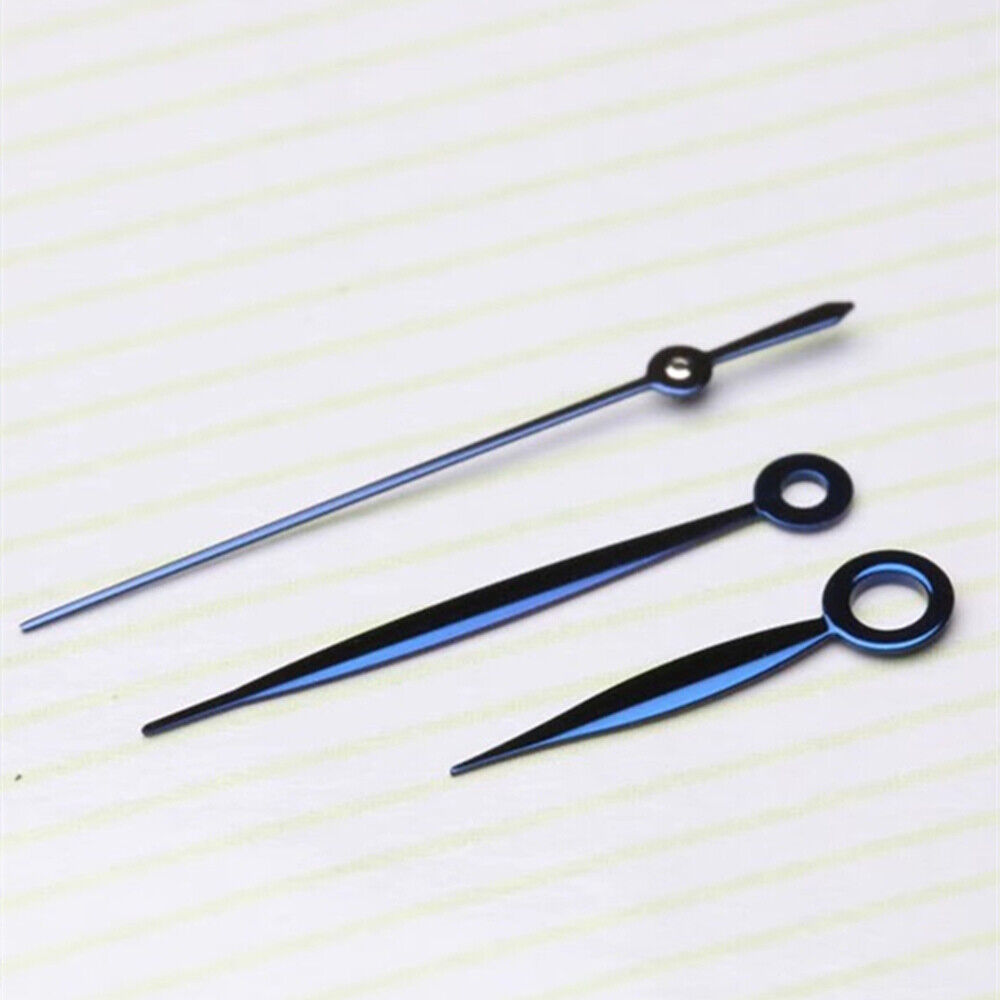 Blue baking finish watch hands for ETA 2892/2824/2836 movement, precise fit.