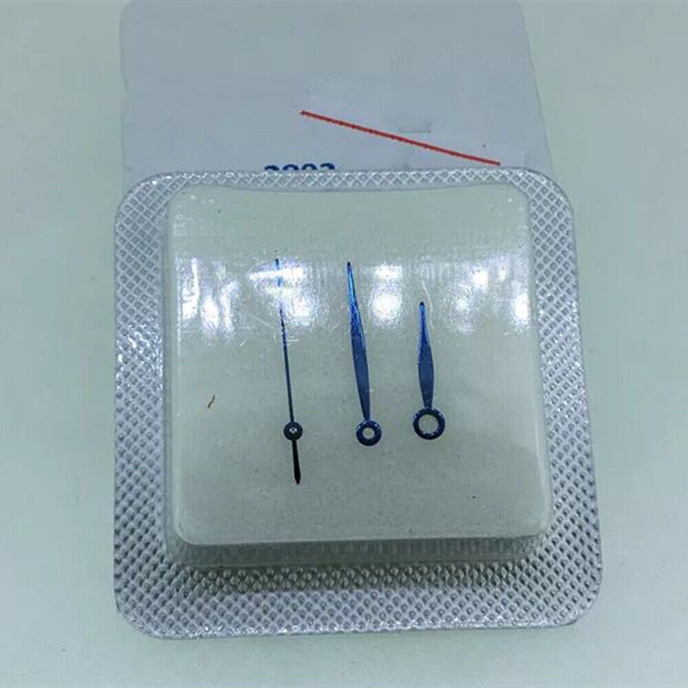 Blue baking finish watch hands for ETA 2892/2824/2836 movement, precise fit.