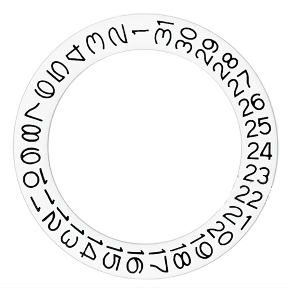 White Background Date Disk Wheel Date Wheel for Movement NH35 NH36 Date At 3