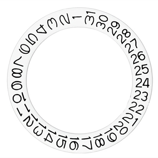 White Background Date Disk Wheel Date Wheel for Movement NH35 NH36 Date At 3