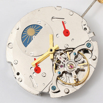 Asiatisches Dandong-Silberdatum@3 Wochen@9 Mondphase@9 Automatisches mechanisches Uhrwerk