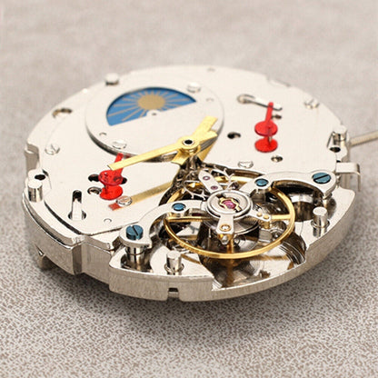 Asiatisches Dandong-Silberdatum@3 Wochen@9 Mondphase@9 Automatisches mechanisches Uhrwerk