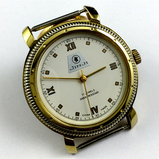Montre mécanique manuelle SHANGHAI JINJI 17 chiffres romains juifs résistante aux chocs
