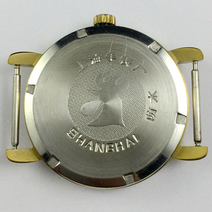 Montre mécanique manuelle SHANGHAI JINJI 17 chiffres romains juifs résistante aux chocs