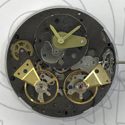 In China hergestelltes automatisches mechanisches Shanghai-Uhrwerk mit Doppelunruh