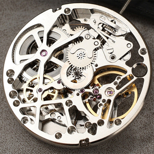 China Made Tianjin Silver Hollow Carved 24 Jews Automatic Mechanical Movement