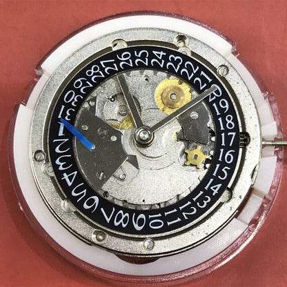 China Made Shanghai 7750 automatic mechanical watch movement with 2 hands and small second at 9 o'clock, precision timekeeping.