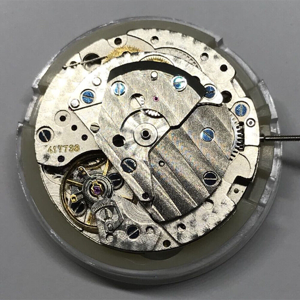 China Made Shanghai 7750 automatic mechanical watch movement with 2 hands and small second at 9 o'clock, precision timekeeping.