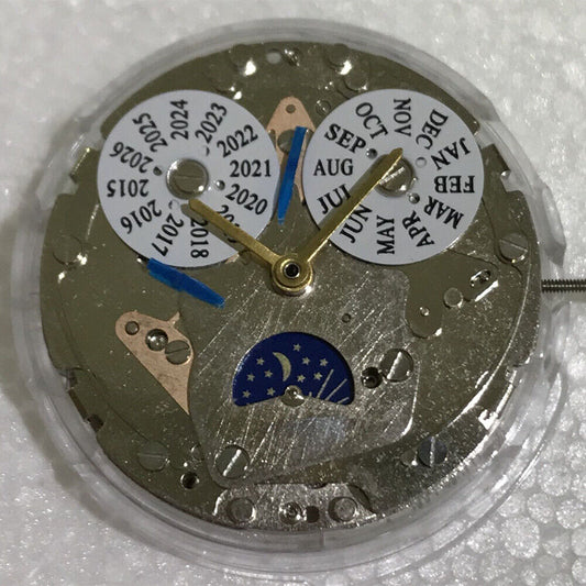 Asian Shanghai watch accessory featuring multifunctional 7751 moon phase automatic mechanical movement for precise timekeeping.