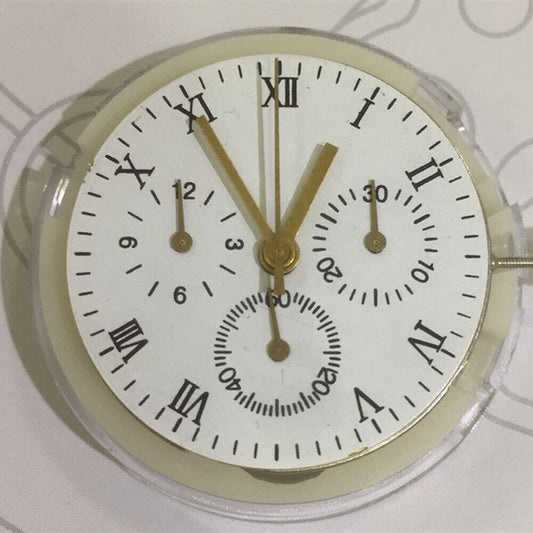 Mechanical watch movement 7750 7753 with small second at 6, 3 hands, China made, precise timing.