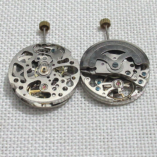 Mouvement mécanique automatique de montre DANDONG 7120 de 26,5 mm, creux, argent