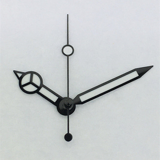 Classic black-trimmed green luminous watch hands for Asian 8215/2813/8205 movement, ideal for precise timekeeping restoration.