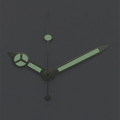 Classic black-trimmed green luminous watch hands, perfect for Asian 8215/2813/8205 movement restoration and precise timekeeping.