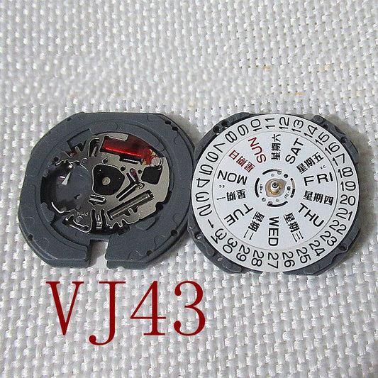 Hattori Epson TMI VJ43B quartz watch movement, precision Japan-made mechanism for reliable timekeeping