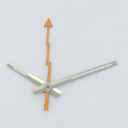 Aiguille des secondes orange avec garniture argentée et aiguilles luminescentes pour montres Asian 8215/2813/8205