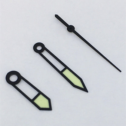 Three green luminous watch hands with black trim, compatible with Asian 8215/2813/8205 movements