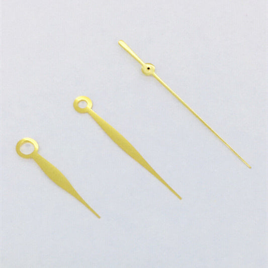 Golden polished long watch hands by NO Lume, compatible with Asian 8215/2813/8205 movements