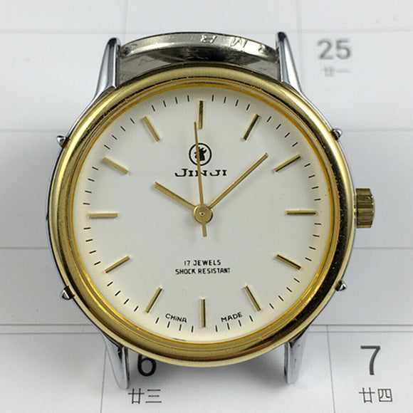 37mm SHANGHAI JINJI Manual Mechanical Watch 17 Jews Golden Nail Shock-Resistant