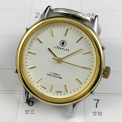 37mm SHANGHAI JINJI Manual Mechanical Watch 17 Jews Golden Nail Shock-Resistant