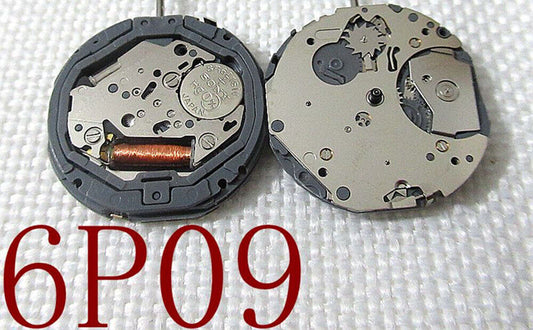 Miyota 6P09 quartz watch movement for precise repairs, compatible with 6309, reliable Japanese brand component.