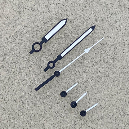 Black&White green luminous watch hands for Hattori Epson VK63 movement, enhancing visibility and style.