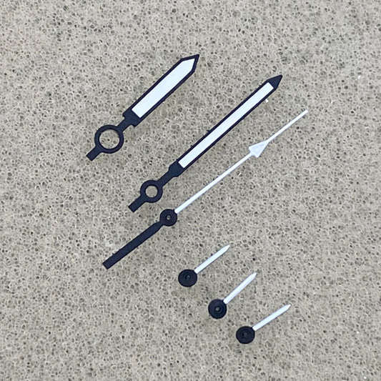 Black&White green luminous watch hands for Hattori Epson VK63 movement, enhancing visibility and style.