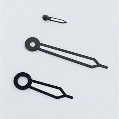 Black trim green luminous watch hands designed for ST3600, ST3620, ETA6497, and ETA6498 movements.