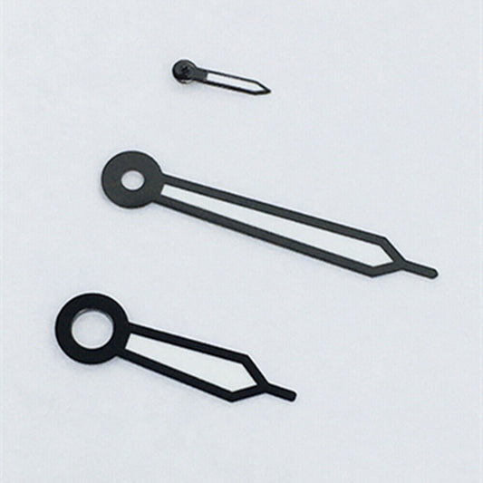 Black trim green luminous watch hands designed for ST3600, ST3620, ETA6497, and ETA6498 movements.