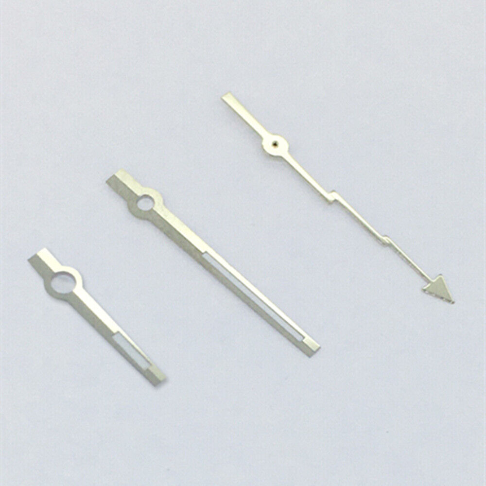Aiguilles de seconde lumineuses vertes argentées pour montres Asian 8215/2813/8205