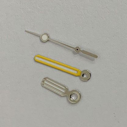 Green luminous watch hands set, compatible with NH35, NH36, 4R, and 7S movements for seamless installation.
