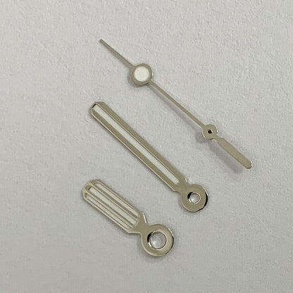 Green luminous watch hands set, compatible with NH35/NH36/4R/7S movements for enhanced readability.