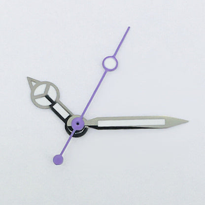 Purple second hand with green luminous tip for ETA2836/2846/2824 movements, perfect for watch repairs.