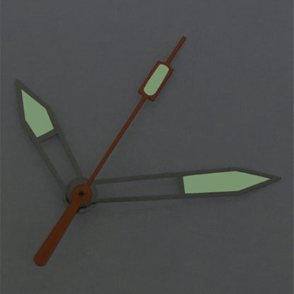 Orange second hand with green lume and silver trim for ETA2836/2846/2824/2846 watches, precise fit.