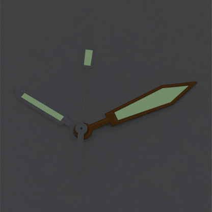 White and orange luminous watch hands for Asian 8215/2813/8205 movement, enhancing visibility and accuracy.