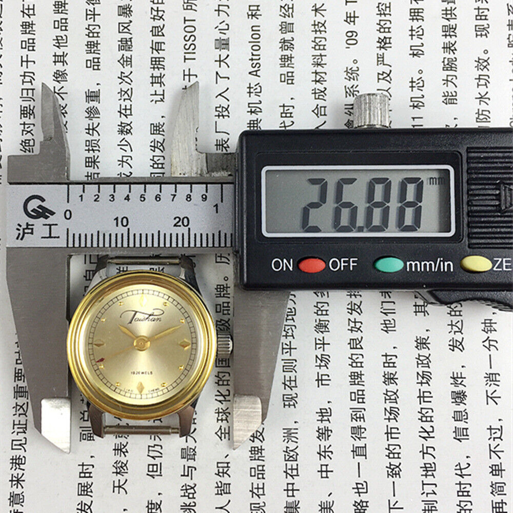 26mm Liaocheng TAISHAN lady watch with manual mechanical movement, 19 jewels, elegant gold casing
