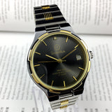 37mm Qionghua Steel Manual Mechanical Watch 17 Jews Black Dial Single Calendar